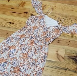 Rokoko Rayon Floral Off-Shoulder Maxi Dress With Slit